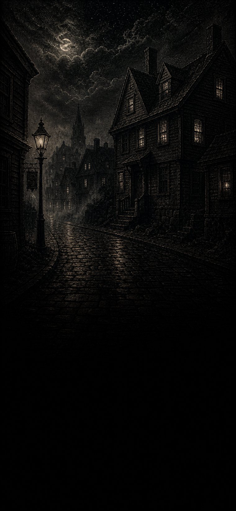 Dark street artwork from Void: Eldritch Daily